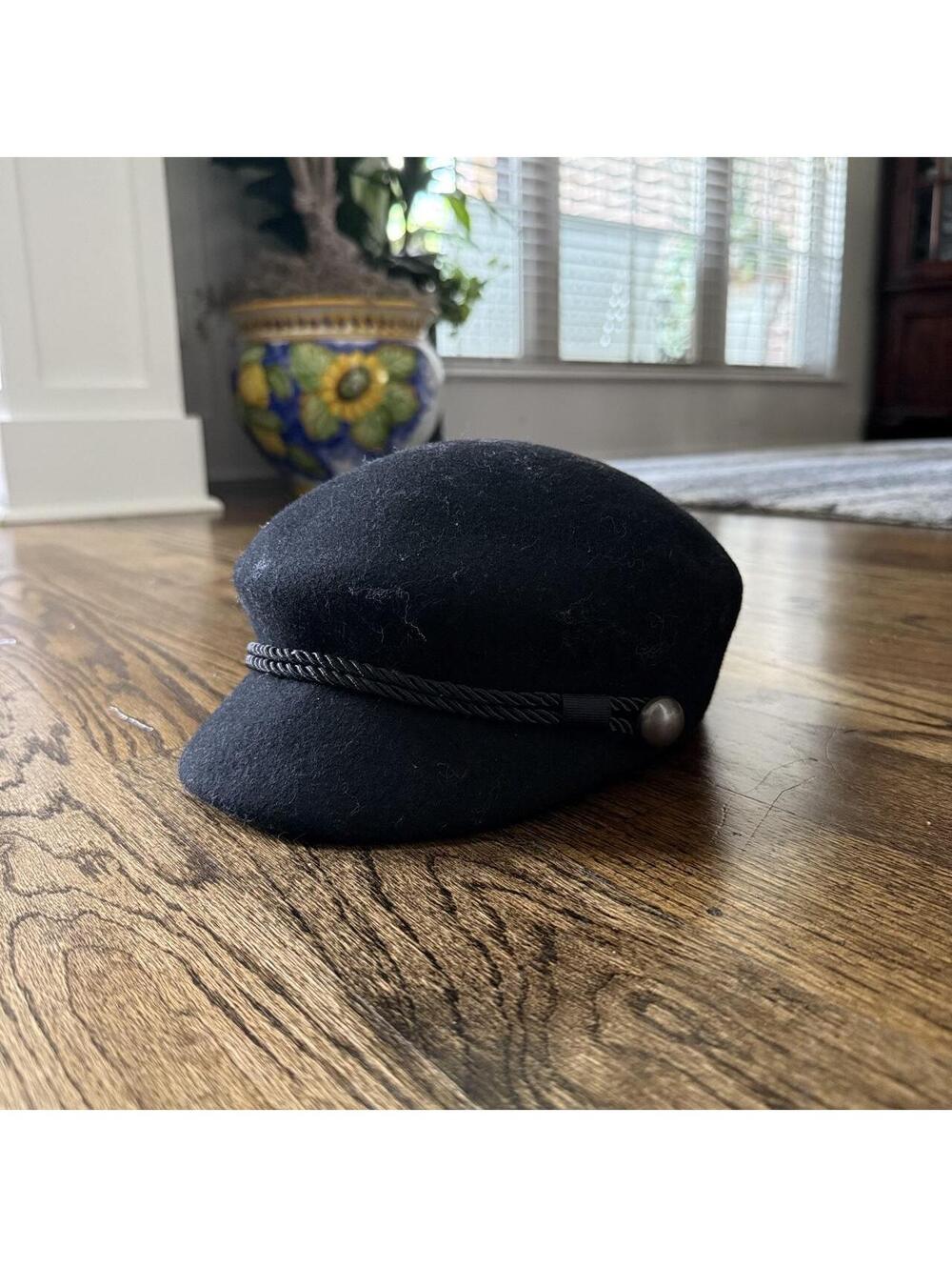 ⚓🖤 Target Classic Black Wool Greek Fisherman Cap